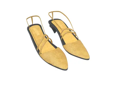 Medium Heel Shoes v2 004 Low-poly 3D model