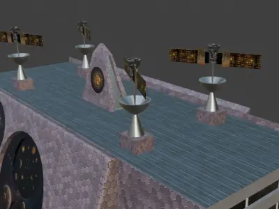 Scientific Building 111 Low-poly 3D model