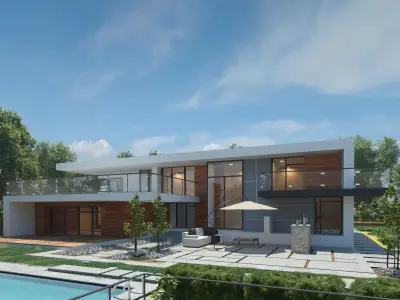 Country house 3D scene 3D model