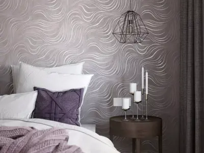Flowing Satin Wave Wallpaper Texture