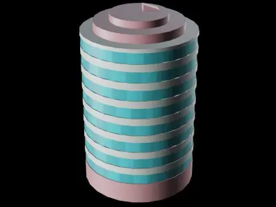 Stylized Building 4 - Mobile Game Asset Free low-poly 3D model