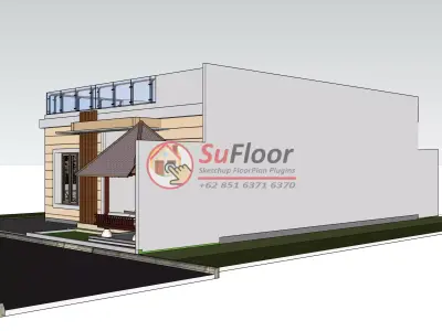 House 12x17m code 621 - Sketchup 3D model 3D model 3D model