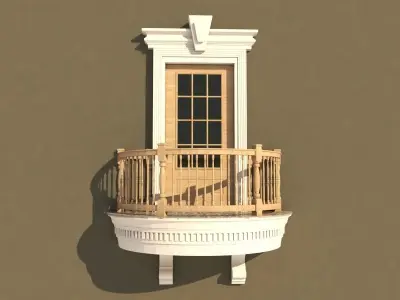 Balcony Door 4 3D model