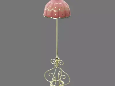 Floor Lamp Low-poly 3D model