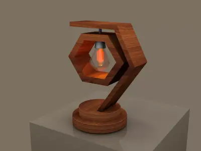 Side Table Lamp 3D model