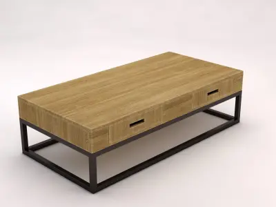 LOUNGE TABLE---Rectangular and 4 drawers 3D model