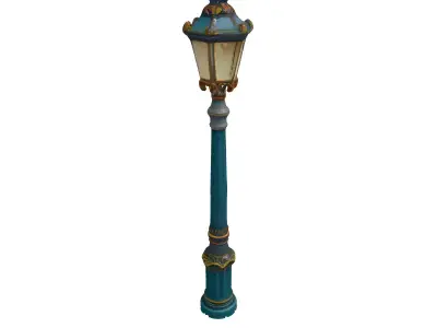 Ornate Victorian Street Lamp 3D Model Low-poly 3D model