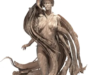 Athena wonderer statue 1 3D model