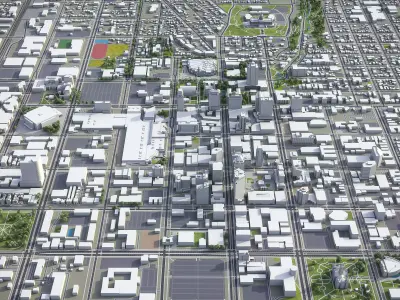 Salt Lake City - Airport - SLC Low-poly 3D model