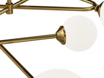 Sputnik Ceiling Lamp Low-poly 3D model