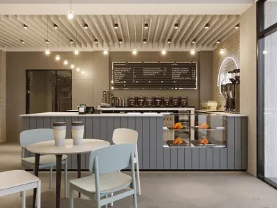 coffee shop Low-poly 3D model