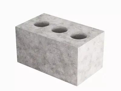 Concrete Brick 02 Low-poly 3D model