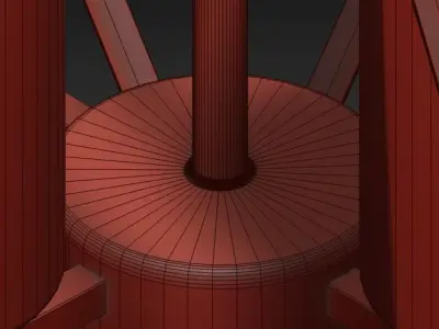 RH Whitley Chandelier Round Bronze 3D model