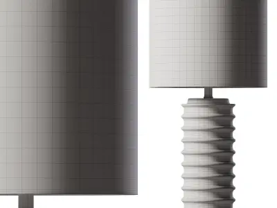 Pashmina Cylindrical Distressed Table Lamp 3D model