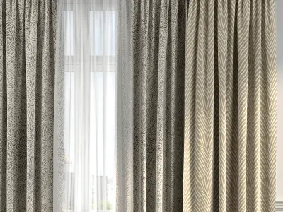 Curtain Set 277 3D model