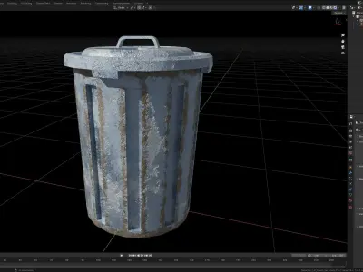 Japanese Trash Can 3D model