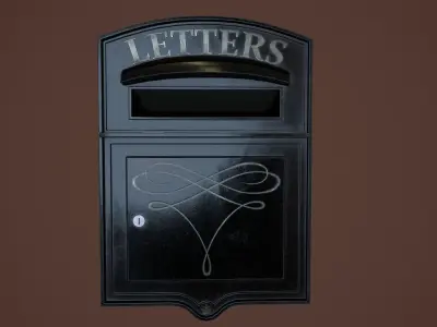 Letterbox mail box - mail box Low-poly 3D model