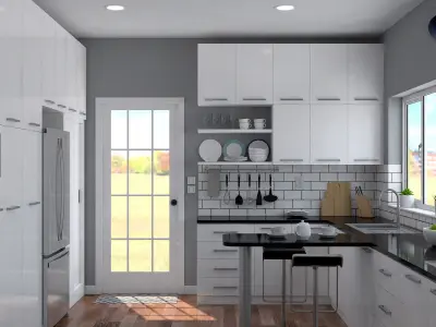 Kitchen Interior 03 3D model