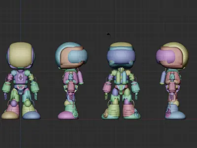 Player Squid Game Robot Low-poly 3D model