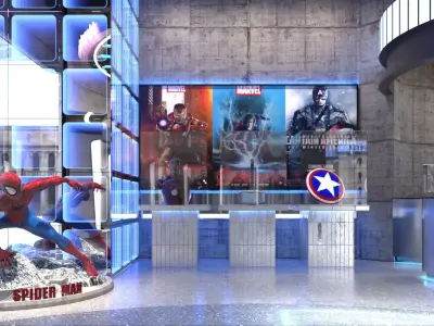 Marvel Character Model Iron Man Spider Man 3D model