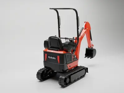 Kubota U10-5 mini-excavator 3D model