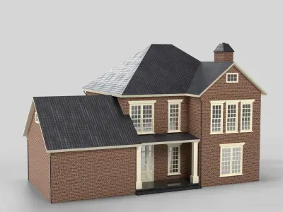 British House Design 16T4  Low-poly 3D model