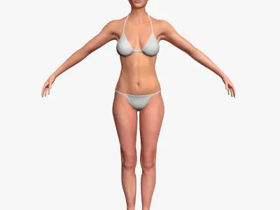 Female with Skeleton 3DSmax 3D model
