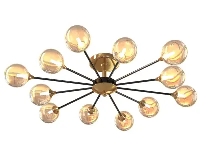 Sputnik Chandeliers Modern LED  Free 3D model