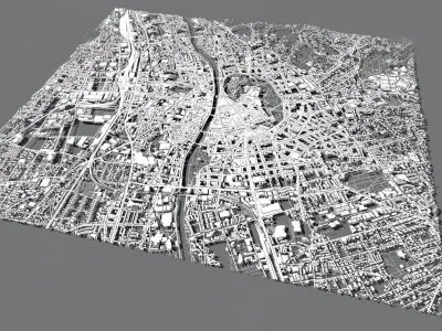 Cityscape Graz Austria 3D model
