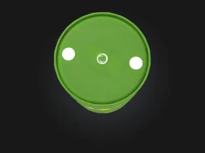 Barrel  Hazardous Waste Containment in 3D Detail 3D model