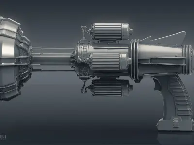 Scifi Ray Gun Blaster 3D Model 3D model