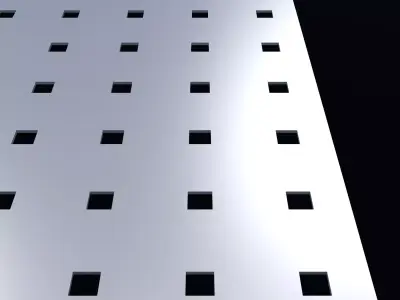 Perforated panel with 6 percent opening 25O110 3D model