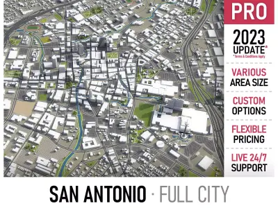 San Antonio Low-poly 3D model
