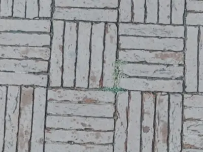 Old Brick Pavement 3D Scan Low-poly 3D model