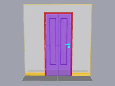 Wooden Door 3D model