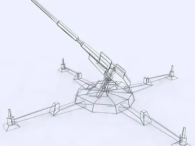 3DRT - Sci-Fi Forces - Artillery Gun 1  Low-poly 3D model