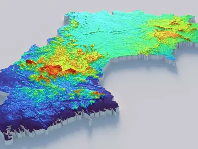 Guinea Gine Terrain Country 3D model