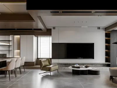 apartment interior scenes     3D model 38