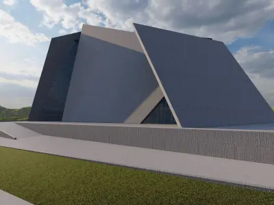 Futuristic building 3D 3D model