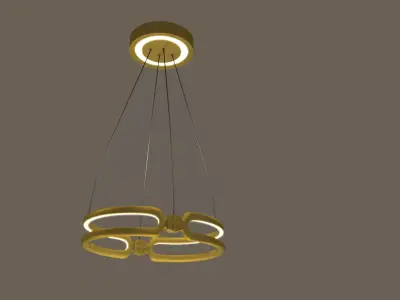 Gold Chandelier 3D model