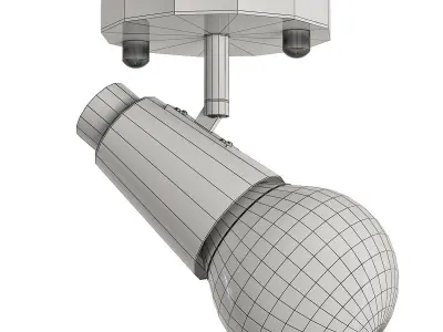 rotary ceiling light - gold 3D model