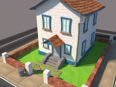 Cartoon House 3D model