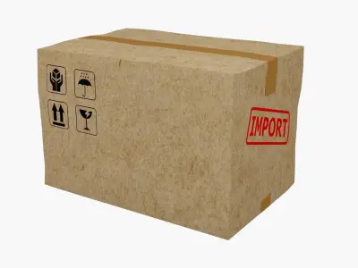 Caja de carton 3D model