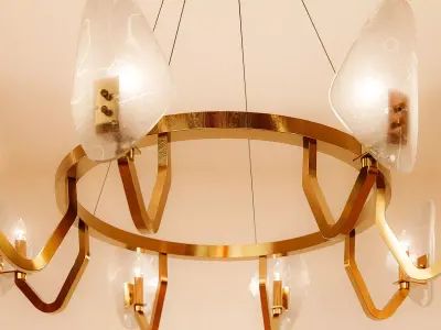Icicles Pendant Chandelier 3D model