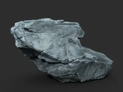 Low Poly Gray Rock 230322 - Ultra HD 16K Texture Low-poly 3D model
