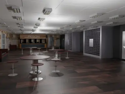 Prison Interior Low-poly 3D model