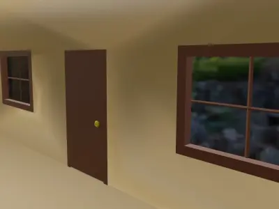 Wood House Basic - Casa de Madeira Low-poly 3D model