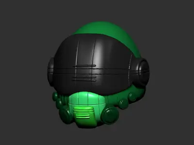 helmet high poly sculpt 3d printable ver 7 3D model 3D model