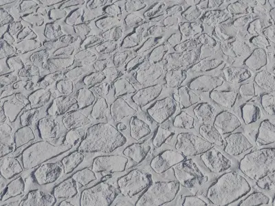 Natural Pebble Stone Floor with Sand Mortar Texture