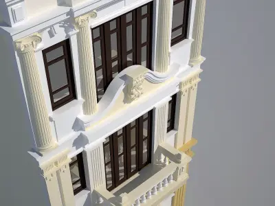 Classic house 02 3D model purchase